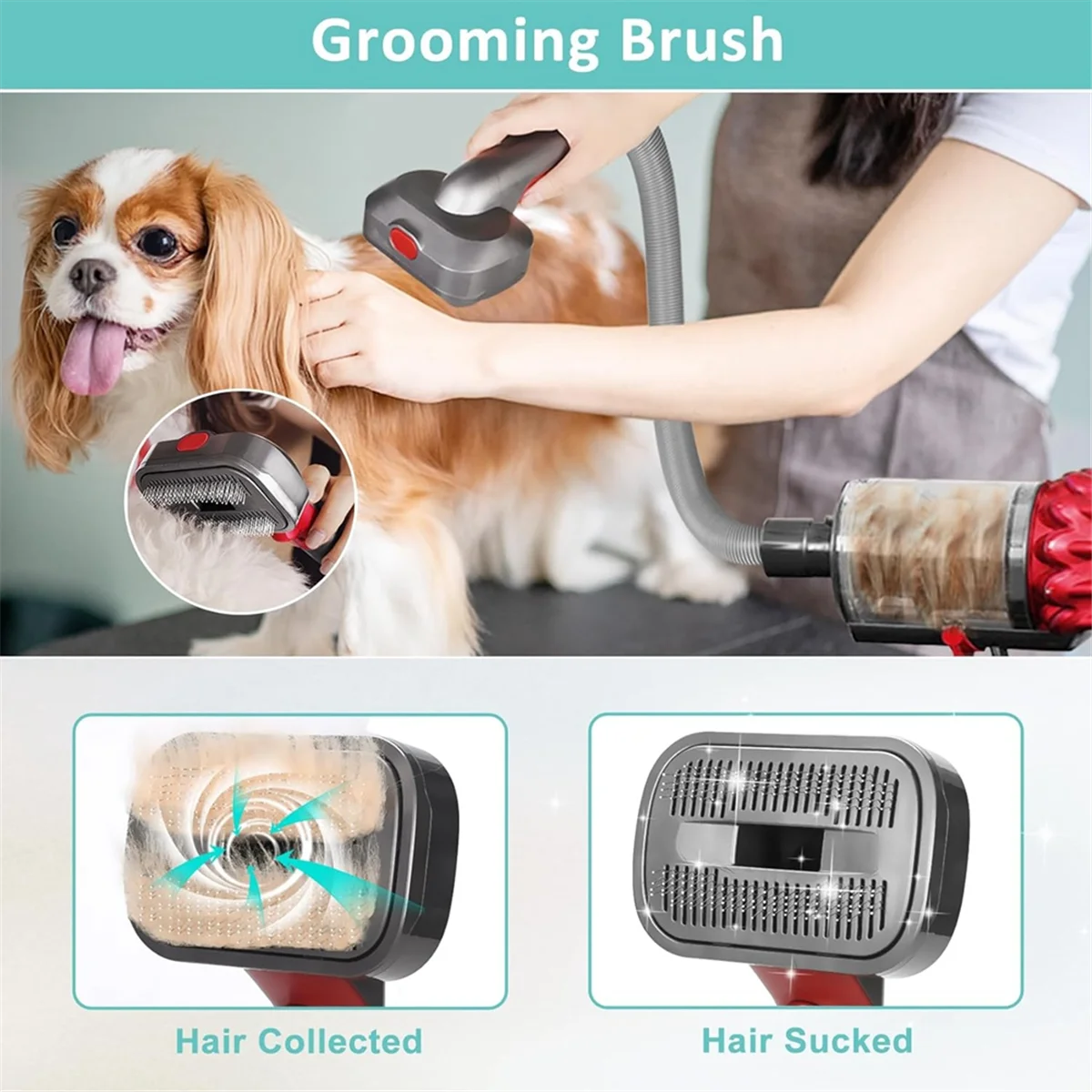 Dog Grooming Brush Attachment for Dyson Vacuum