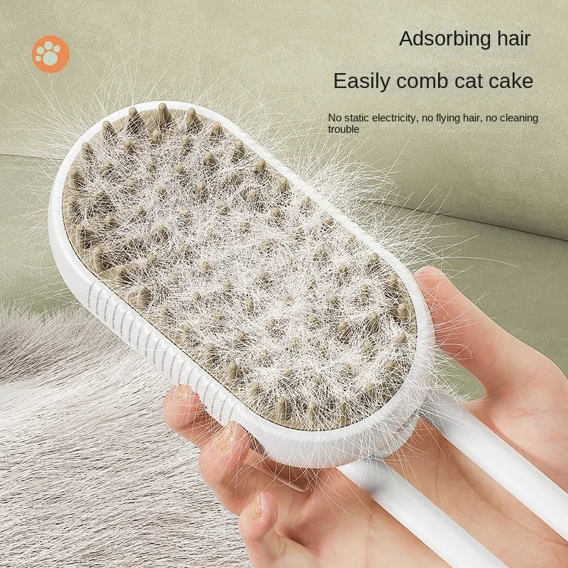 Pet Electric Steam Hair Removal Brush