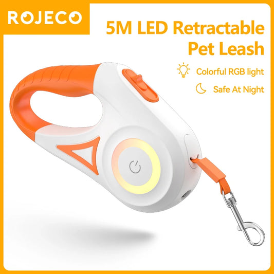 Automatic Retractable Dog Leash With Torch