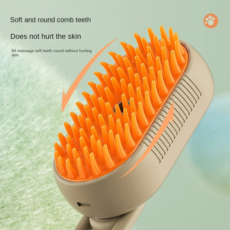 Pet Electric Steam Hair Removal Brush